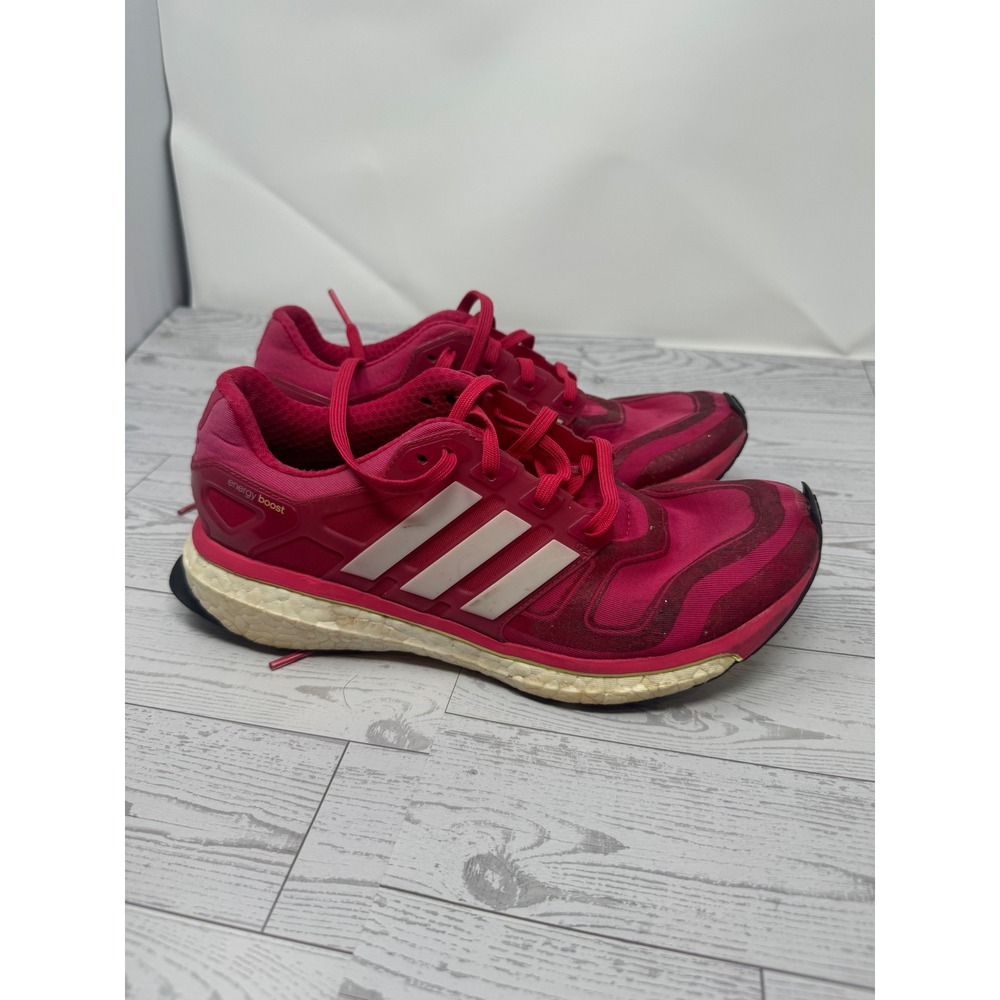 Womens Adidas Energy Boost Running Shoes Pink Athletic Sneakers Size‎ 8